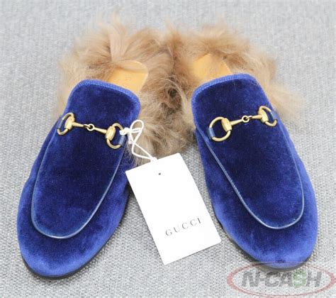 silver gucci mules|Gucci velvet mules with fur.